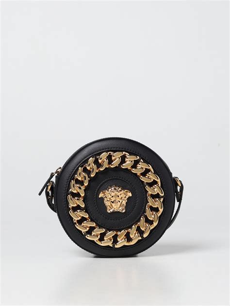 versace round camera bag|versace medusa shoulder bag.